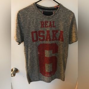 Superdry Grey Real Osaka 6 Logo Shirt